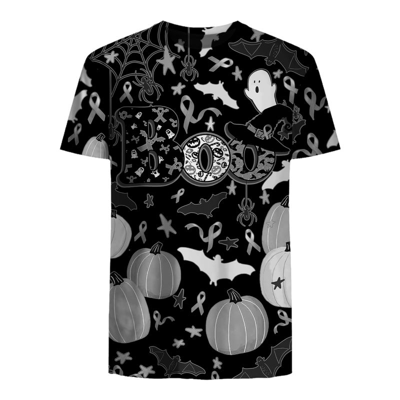 Boo Pumpkin Halloween Skin Cancer Awareness 3d shirt, hoodie 4 Boo Pumpkin Halloween Skin Cancer Awareness 3d shirt hoodie 3