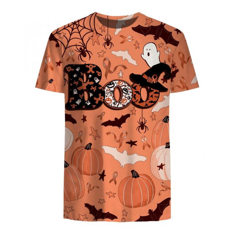 Boo Pumpkin Halloween Uterine Cancer Awareness 3d shirt, hoodie 3 Boo Pumpkin Halloween Uterine Cancer Awareness 3d shirt hoodie 3