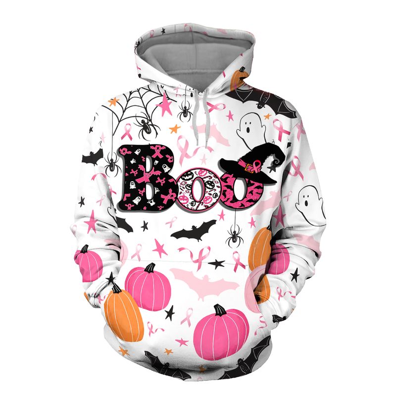 Boo pumpkin Halloween Breast Cancer Awareness 3d shirt, hoodie 16 Boo pumpkin Halloween Breast Cancer Awareness 3d shirt hoodie 1
