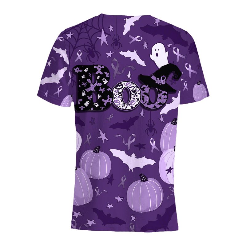 Boo pumpkin Halloween Gynecologic Cancer Awareness 3d shirt, hoodie 2 Boo pumpkin Halloween Gynecologic Cancer Awareness 3d shirt hoodie 6