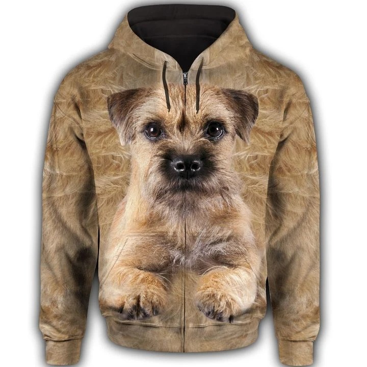 Border Terrier 3d All Over Print Hoodie