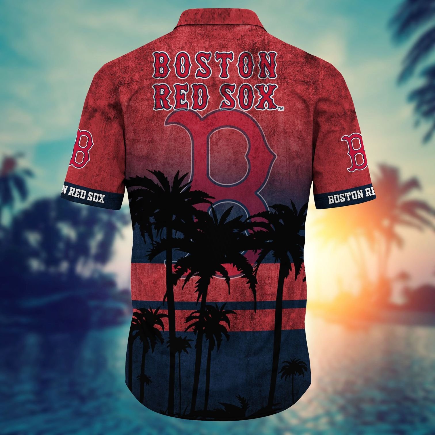 Boston Red Sox tropical hawaiian shirt 3 Boston Red Sox tropical hawaiian shirt 2