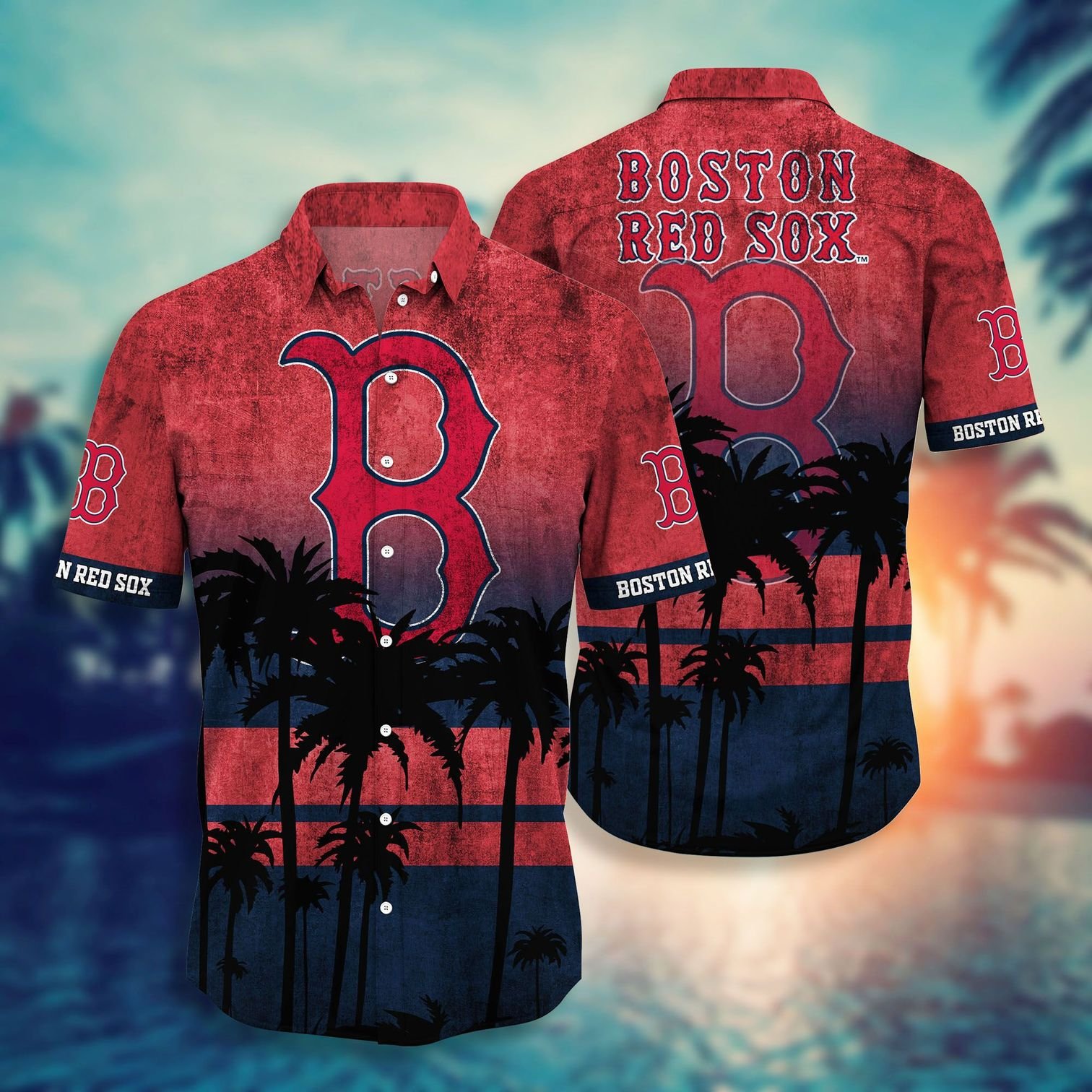 Boston Red Sox tropical hawaiian shirt 6 Boston Red Sox tropical hawaiian shirt 5