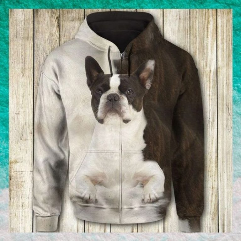 Boston Terrier Face 3d All Over Print Hoodie 1 Boston Terrier Face 3d all over print hoodie 1