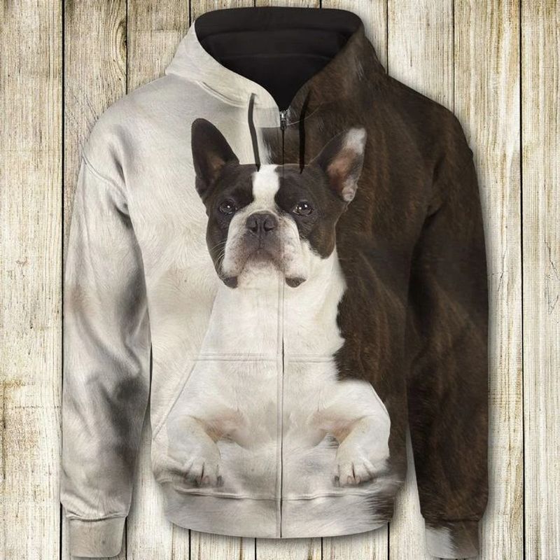 Boston Terrier Face 3d all over print hoodie 1 Boston Terrier Face 3d all over print hoodie 2
