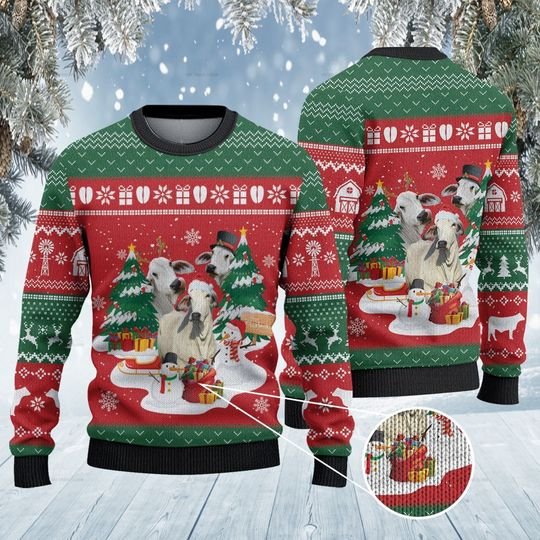 Brahman Cattle Christmas Gift sweater sweatshirt 1