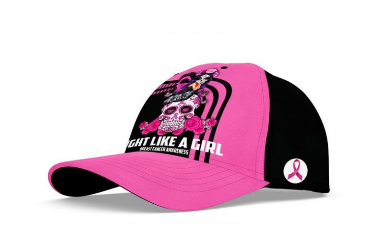 Breast cancer awareness fight like a girl sugar skull fairy cap hat (3) Breast cancer awareness fight like a girl sugar skull fairy cap hat 3