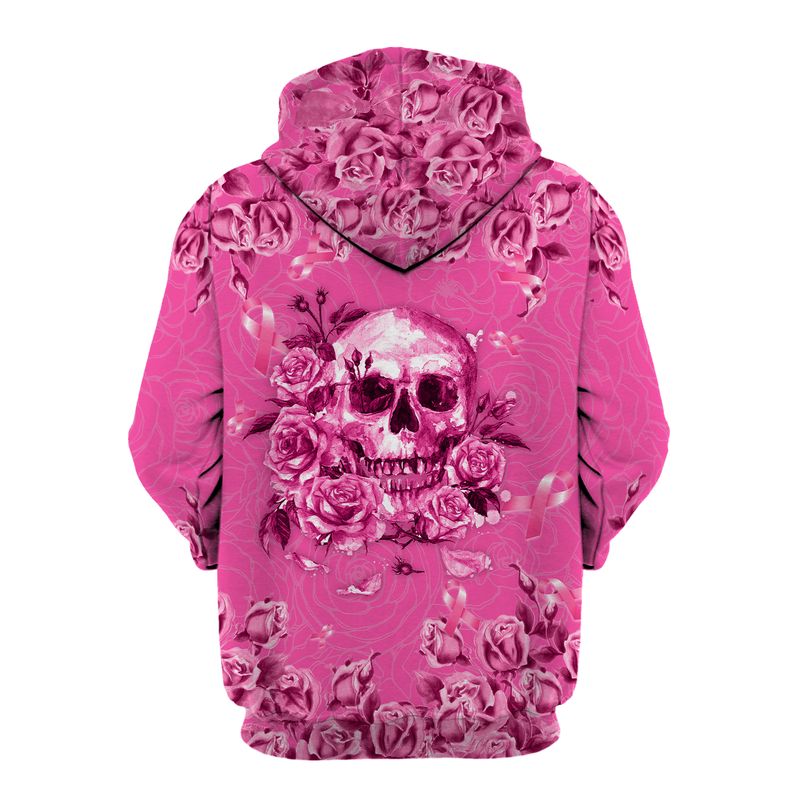 Breast cancer awareness skull flowers 3d shirt, hoodie 7 Breast cancer awareness skull flowers 3d shirt hoodie 2