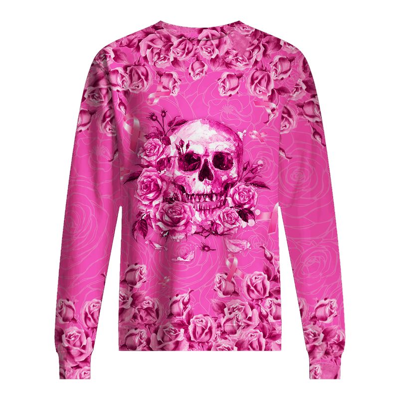 Breast cancer awareness skull flowers 3d shirt, hoodie 4 Breast cancer awareness skull flowers 3d shirt hoodie 5