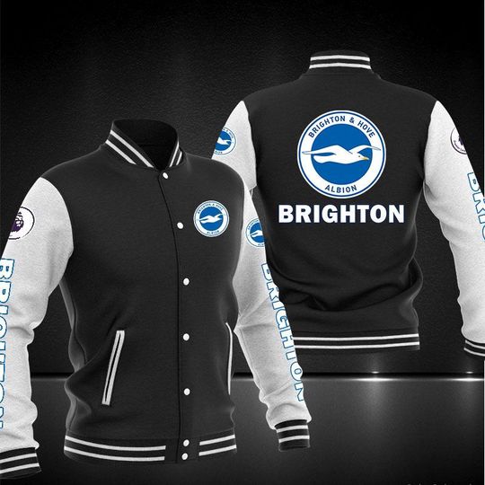 Brighton & Hove Albion FC Varsity Baseball Jacket 6 Brighton Hove Albion FC Varsity Baseball Jacket