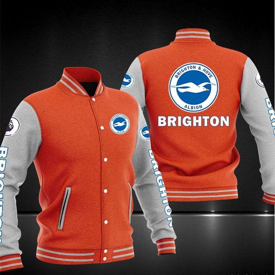 Brighton & Hove Albion FC Varsity Baseball Jacket 3 Brighton Hove Albion FC Varsity Baseball Jacket3