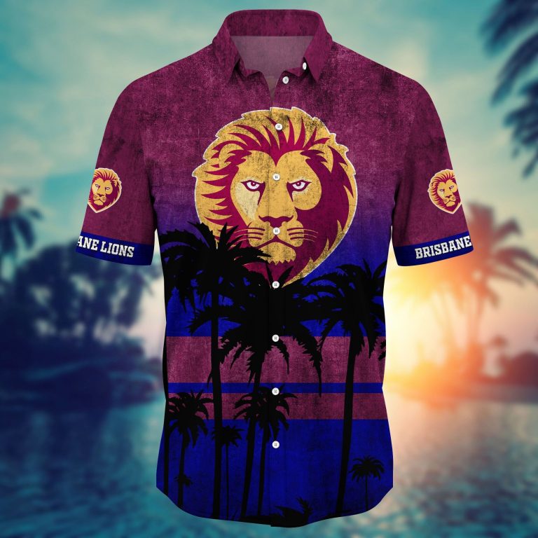 Brisbane Lions AFL Hawaiian shirt short 1