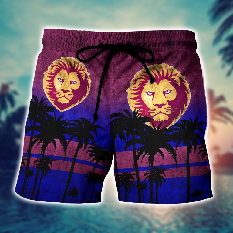 Brisbane Lions AFL Hawaiian shirt short 3