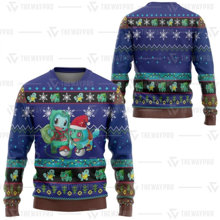 Bulbasaur Squirtle christmas Pokemon sweater sweatshirt 2