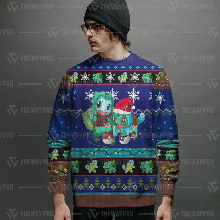 Bulbasaur Squirtle christmas Pokemon sweater sweatshirt 5