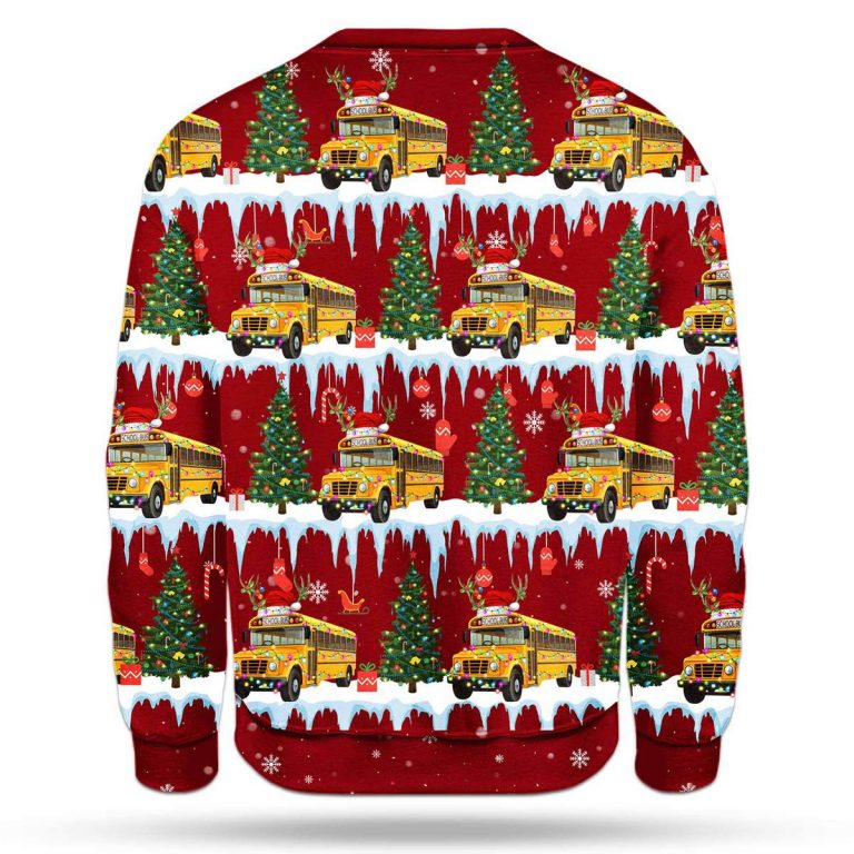 Bus driver Christmas tree red sweatshirt 2