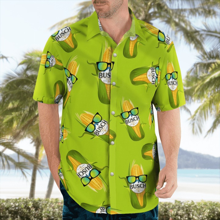 Busch Beer corn hawaiian shirt 4