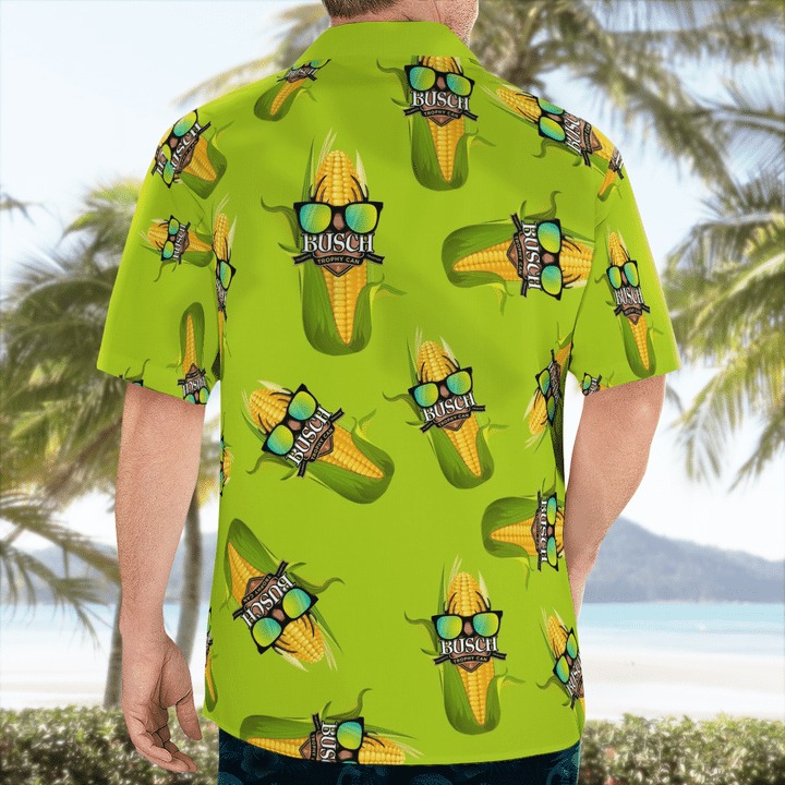 Busch Beer trophy can corn hawaiian shirt 4