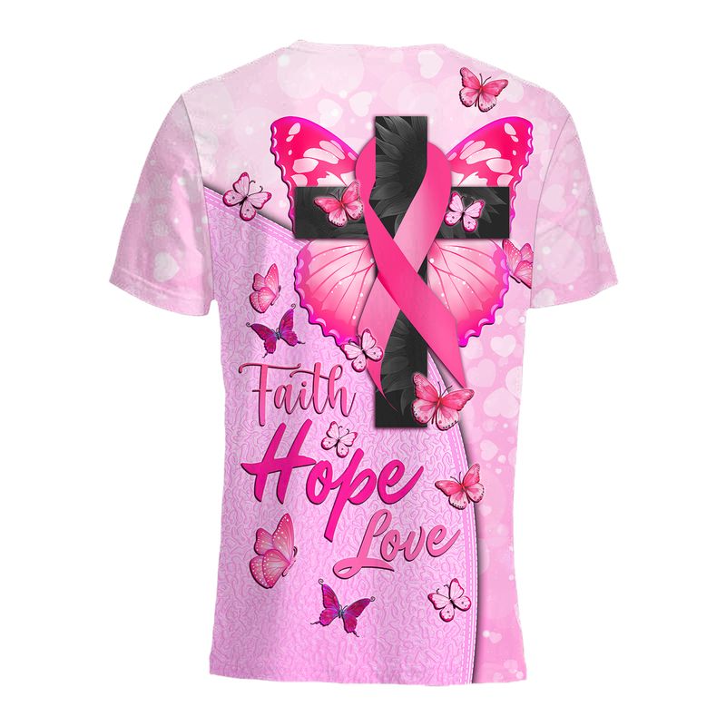 Butterfly cross Breast Cancer Warrior Faith Hope Love 3d shirt, hoodie 5 Butterfly cross Breast Cancer Warrior Faith Hope Love 3d shirt hoodie 4