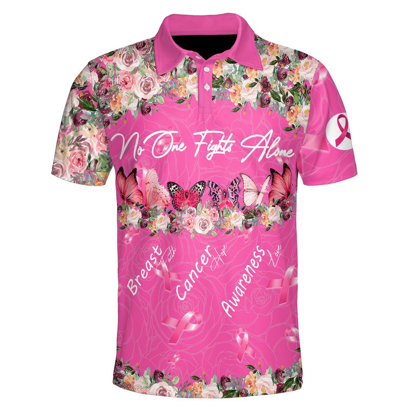 Butterfly flowers No One Fights Alone Breast Cancer Awareness 3d shirt, hoodie 7 Butterfly flowers No One Fights Alone Breast Cancer Awareness 3d shirt hoodie 6