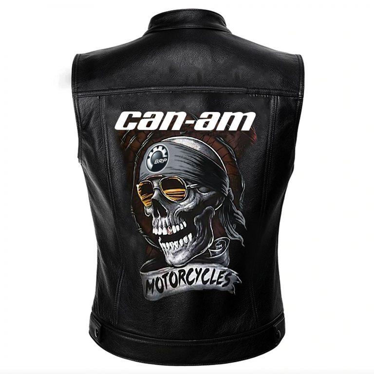 Can am BRP motorcycles Skull Leather Vest 2