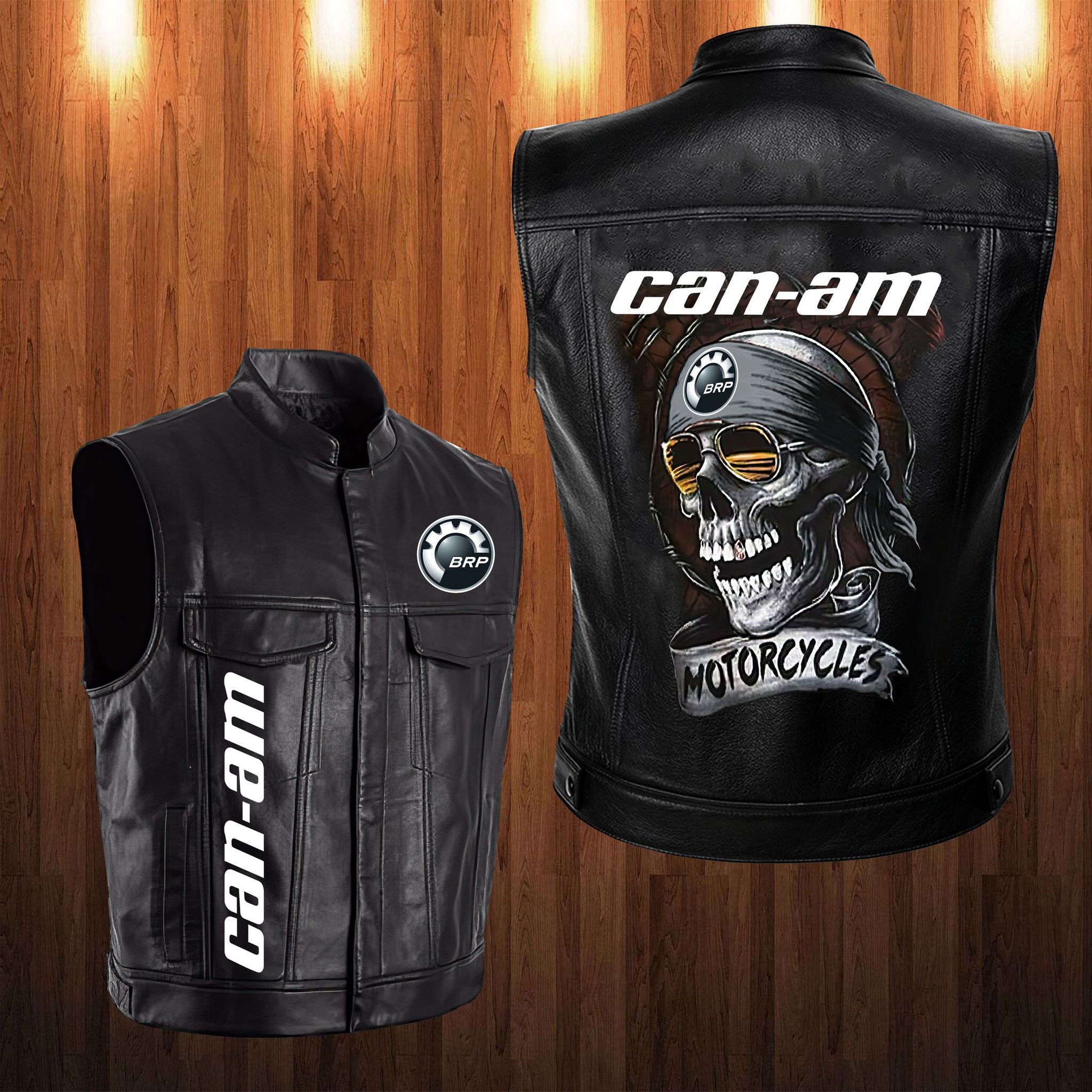 Can am BRP motorcycles Skull Leather Vest