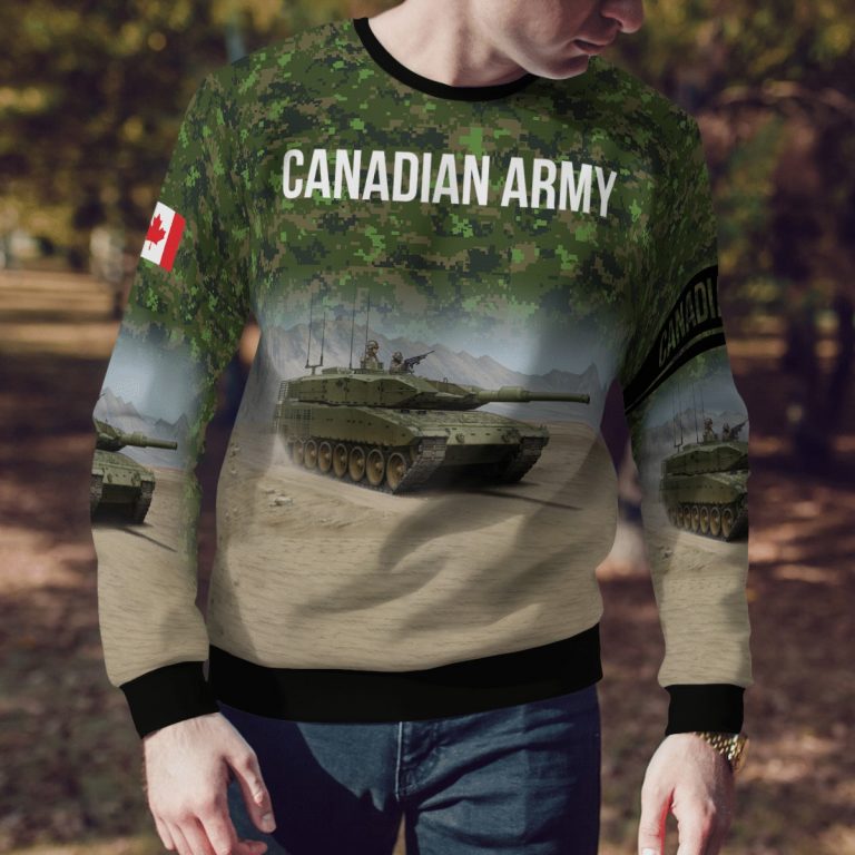 Canadian Army Leopard 2A4m Tank Canada flag sweater sweatshirt 2