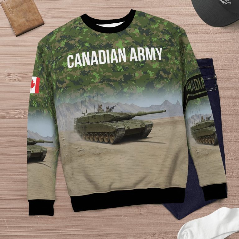 Canadian Army Leopard 2A4m Tank Canada flag sweater sweatshirt 3