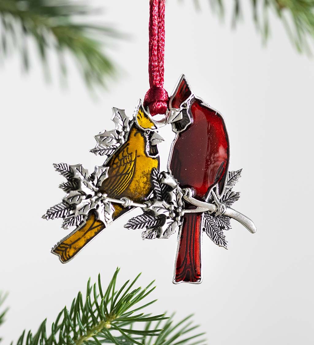 Cardinal Bird Christmas hanging ornament