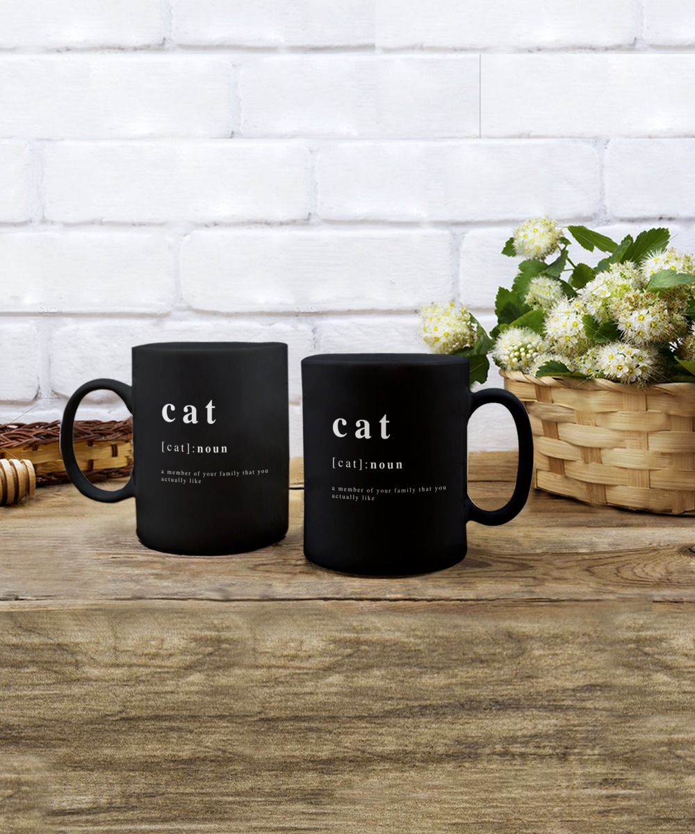 Cat noun a member of your family that you actually like mug 6