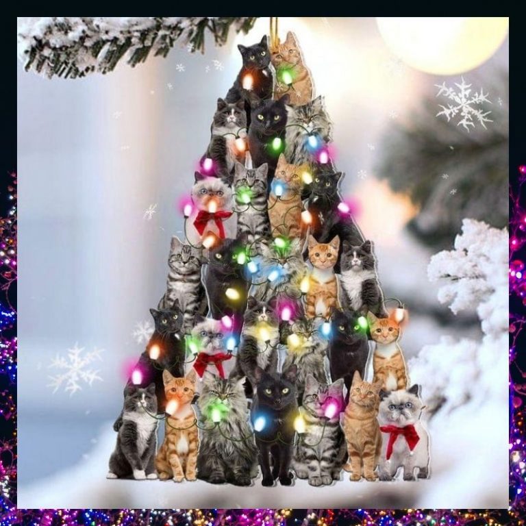 Cats Christmas tree hanging ornament 2