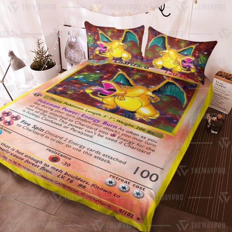 Charizard Card Pokemon bedding set 3