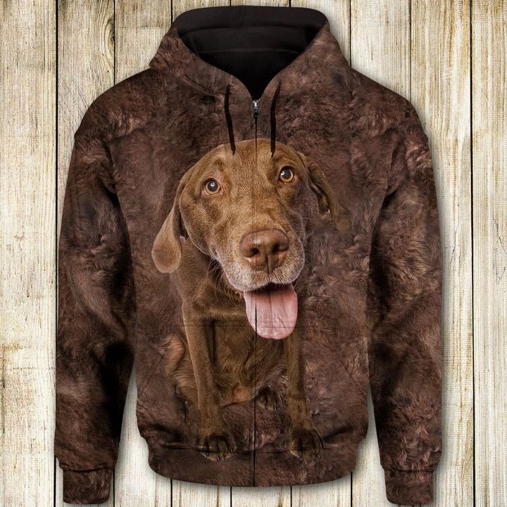 Chesapeake Bay Retriever face All Over Print 3d hoodie zip hoodie 1