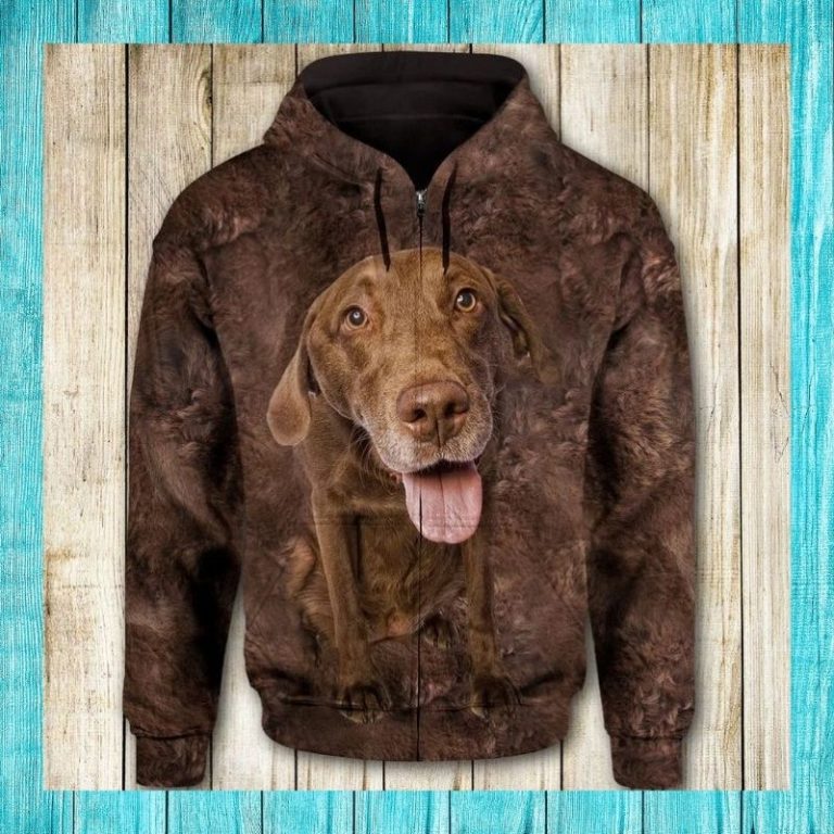 Chesapeake Bay Retriever Face All Over Print 3d Hoodie, Zip Hoodie (3) Chesapeake Bay Retriever face All Over Print 3d hoodie zip hoodie 3