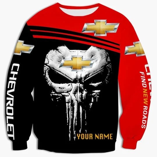 Chevy Skull Find new roads custom personalized 3d shirt, hoodie 4 Chevy Skull Find new roads custom personalized 3d shirt hoodie 3