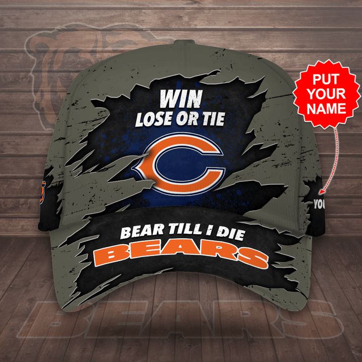 Chicago Bear Till I die Bears Win Los Or Tie cap