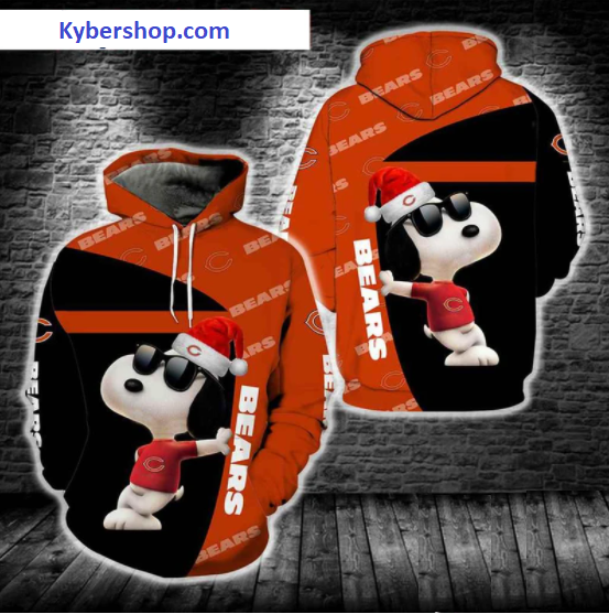 Chicago bears snoopy 3d hoodie