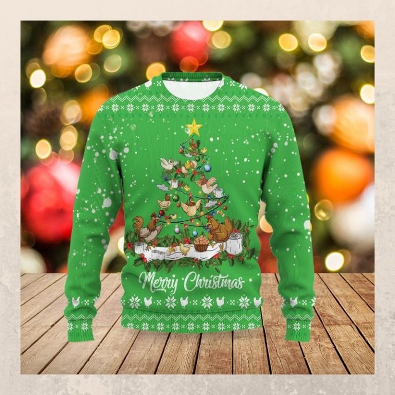 Christmas tree Chicken Mery Christmas sweater sweatshirt 2