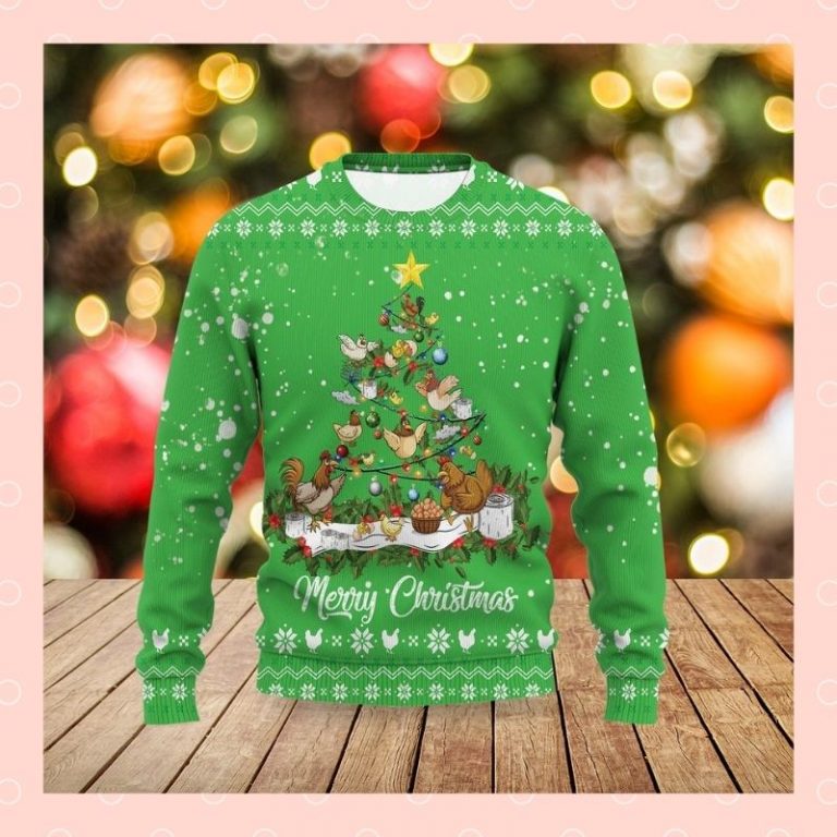 Christmas tree Chicken Mery Christmas sweater sweatshirt 3