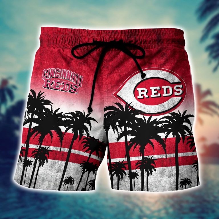 Cincinnati Reds Hawaiian Shirt, Short (1) Cincinnati Reds hawaiian shirt short 1