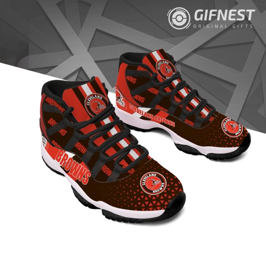 Cleveland Browns Air Jordan 11 Sneaker shoes 3 Cleveland Browns Air Jordan 11 Sneaker shoes 3