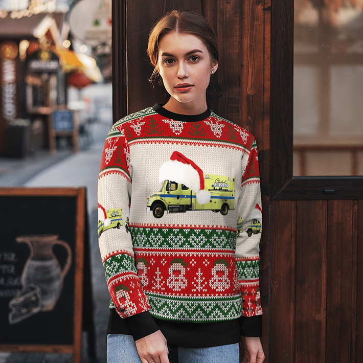 Ugly Christmas Sweaters to Buy or DIY In 2021 1 Cleveland EMS Ugly Christmas Sweater1