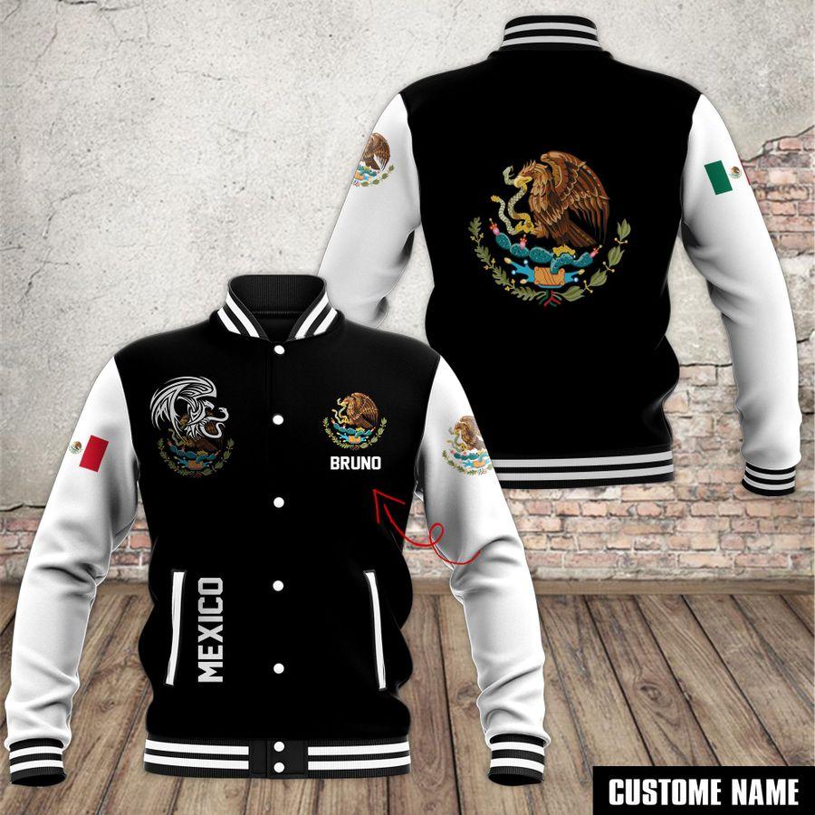 Coat Of Arms Mexico custom personalized baseball jacket 8 Coat Of Arms Mexico custom personalized baseball jacket 1