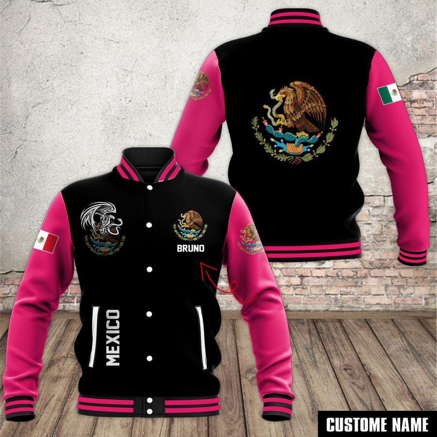 Coat Of Arms Mexico custom personalized baseball jacket 7 Coat Of Arms Mexico custom personalized baseball jacket 2