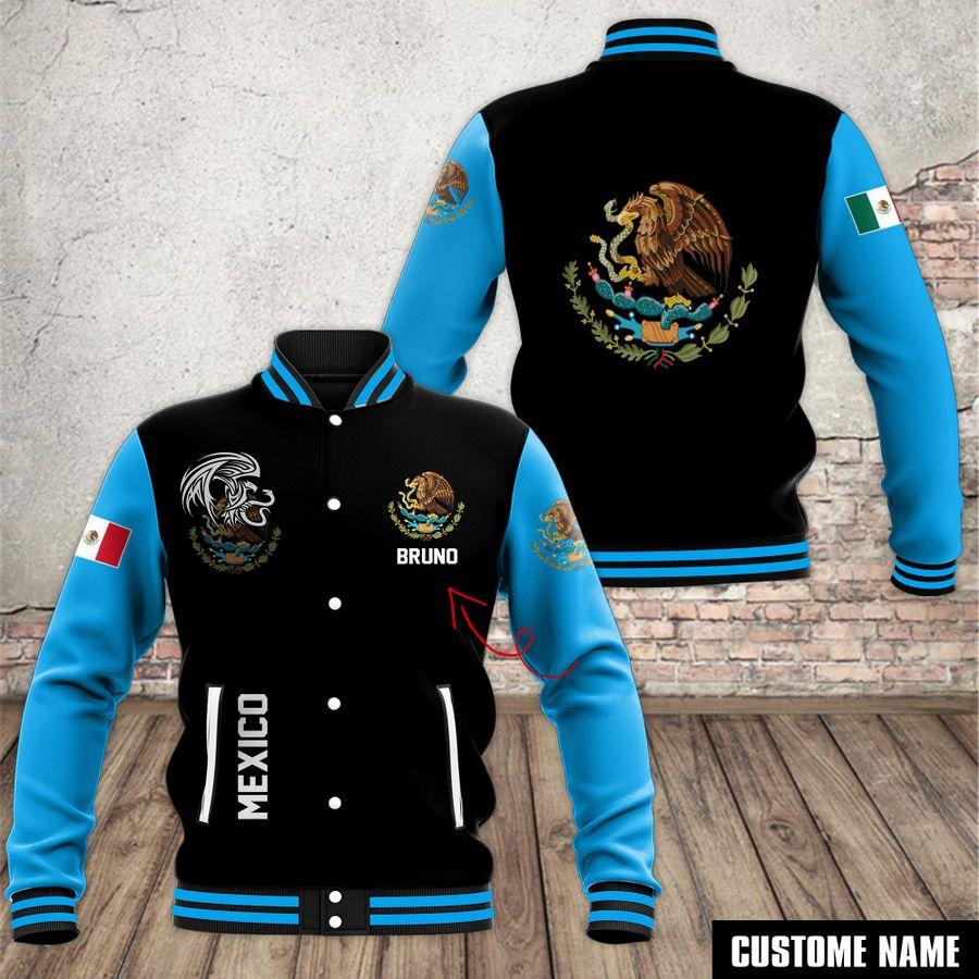Coat Of Arms Mexico custom personalized baseball jacket 4 Coat Of Arms Mexico custom personalized baseball jacket 5