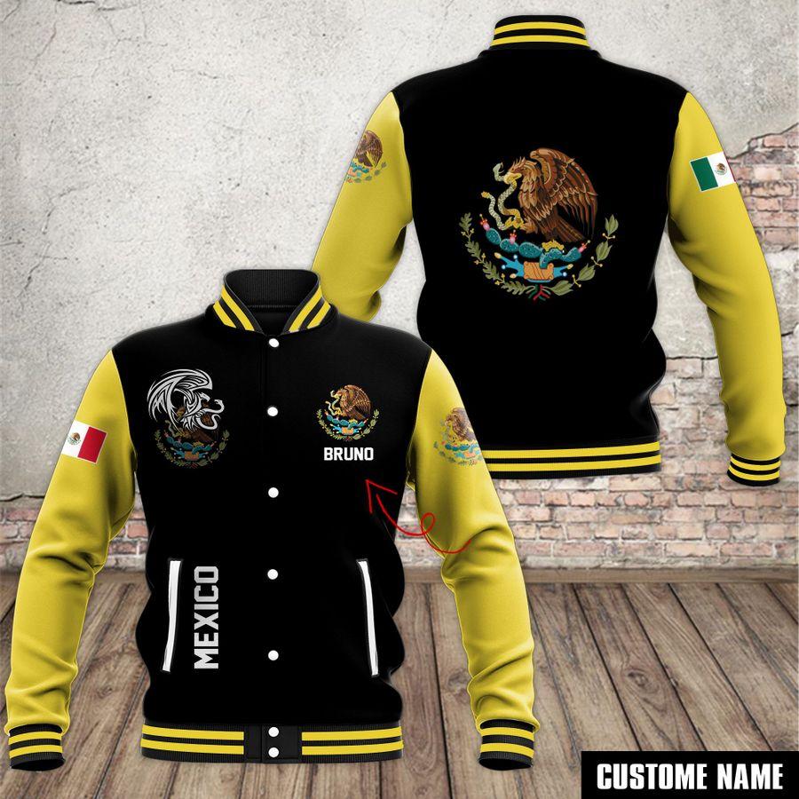 Coat Of Arms Mexico custom personalized baseball jacket 3 Coat Of Arms Mexico custom personalized baseball jacket 6