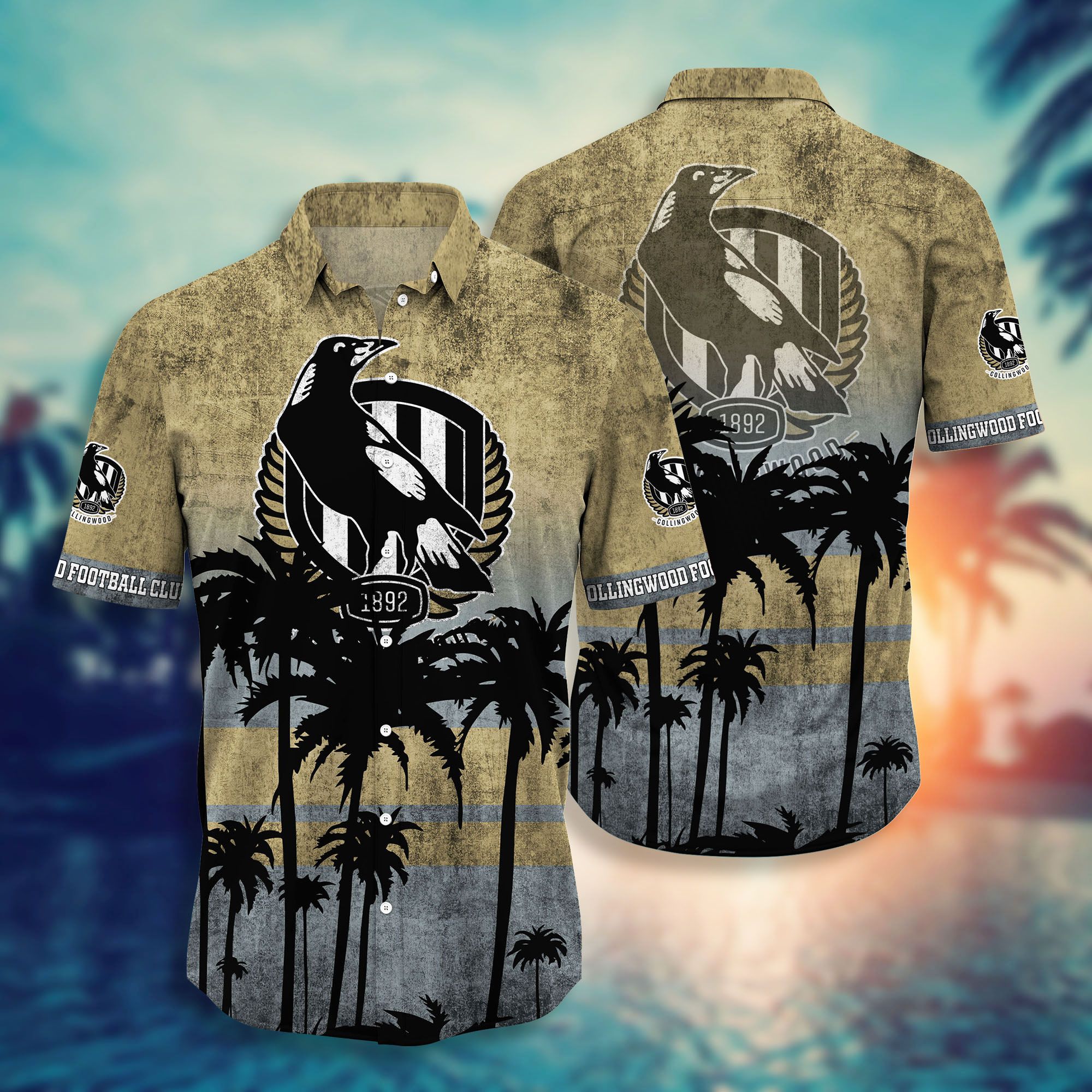 Collingwood Magpies Hawaiian shirt 12 Collingwood Magpies Hawaiian shirt short
