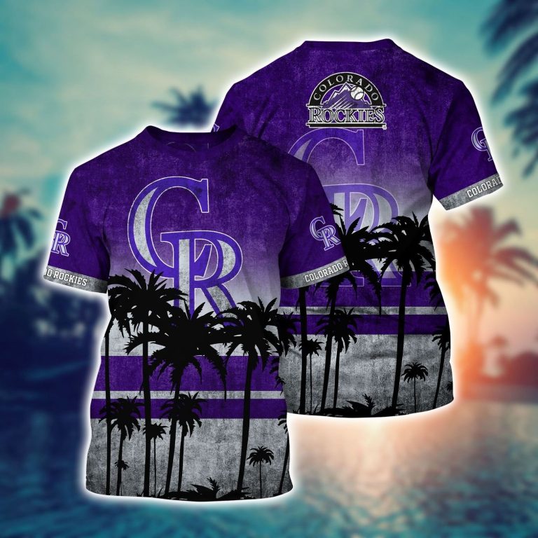 Colorado Rockies hawaiian shirt short 4