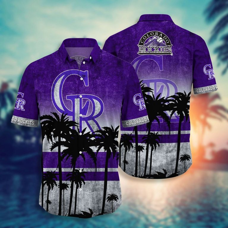 Colorado Rockies hawaiian shirt short 5