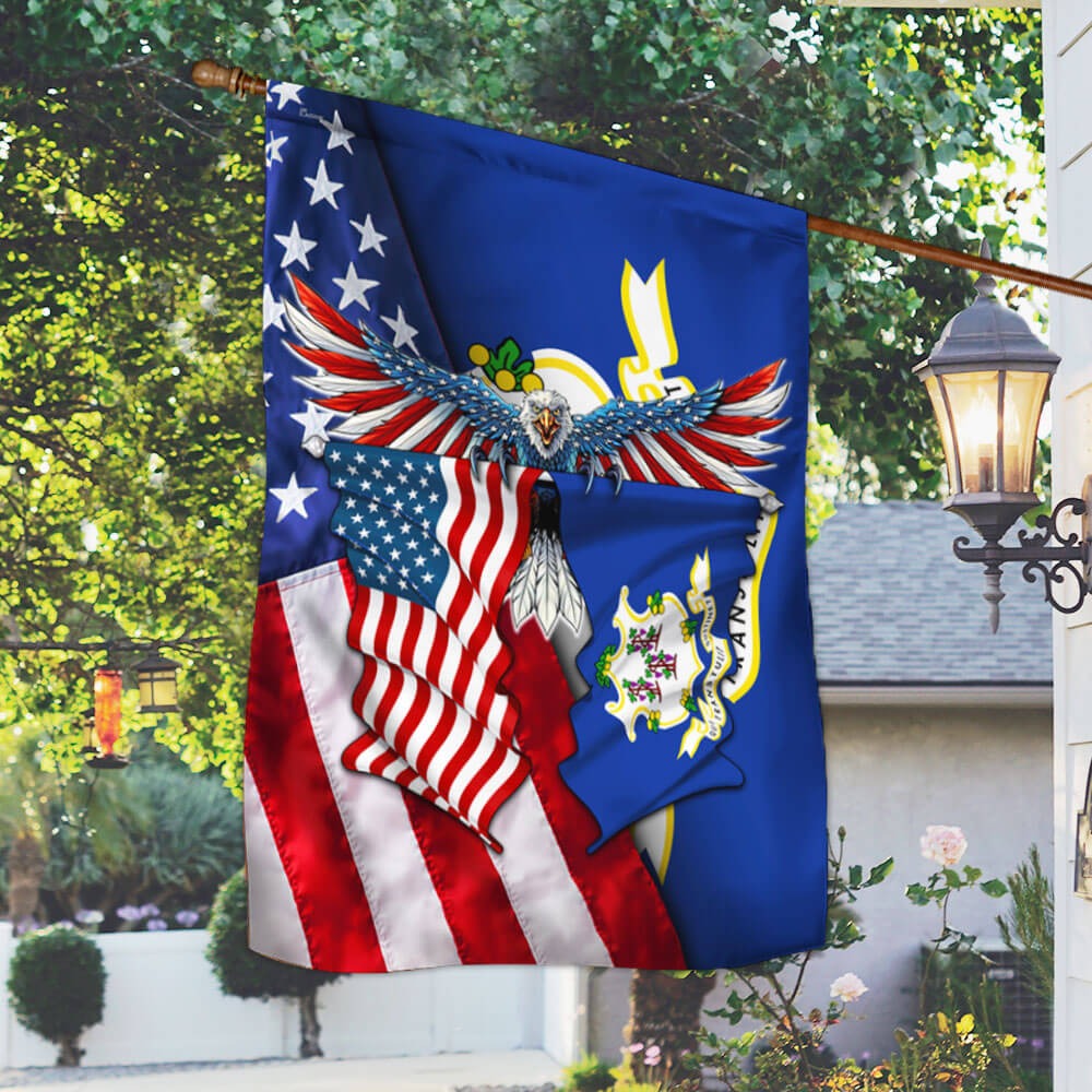 Connecticut American Eagle Flag 6 Connecticut American Eagle Flag